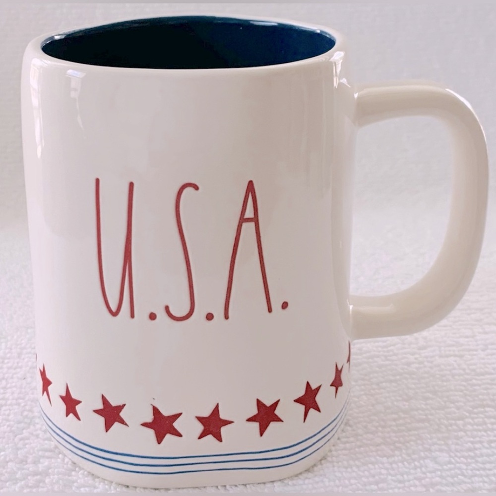 Rae Dunn Patriotic Fourth of July USA Stars and Stripes mug